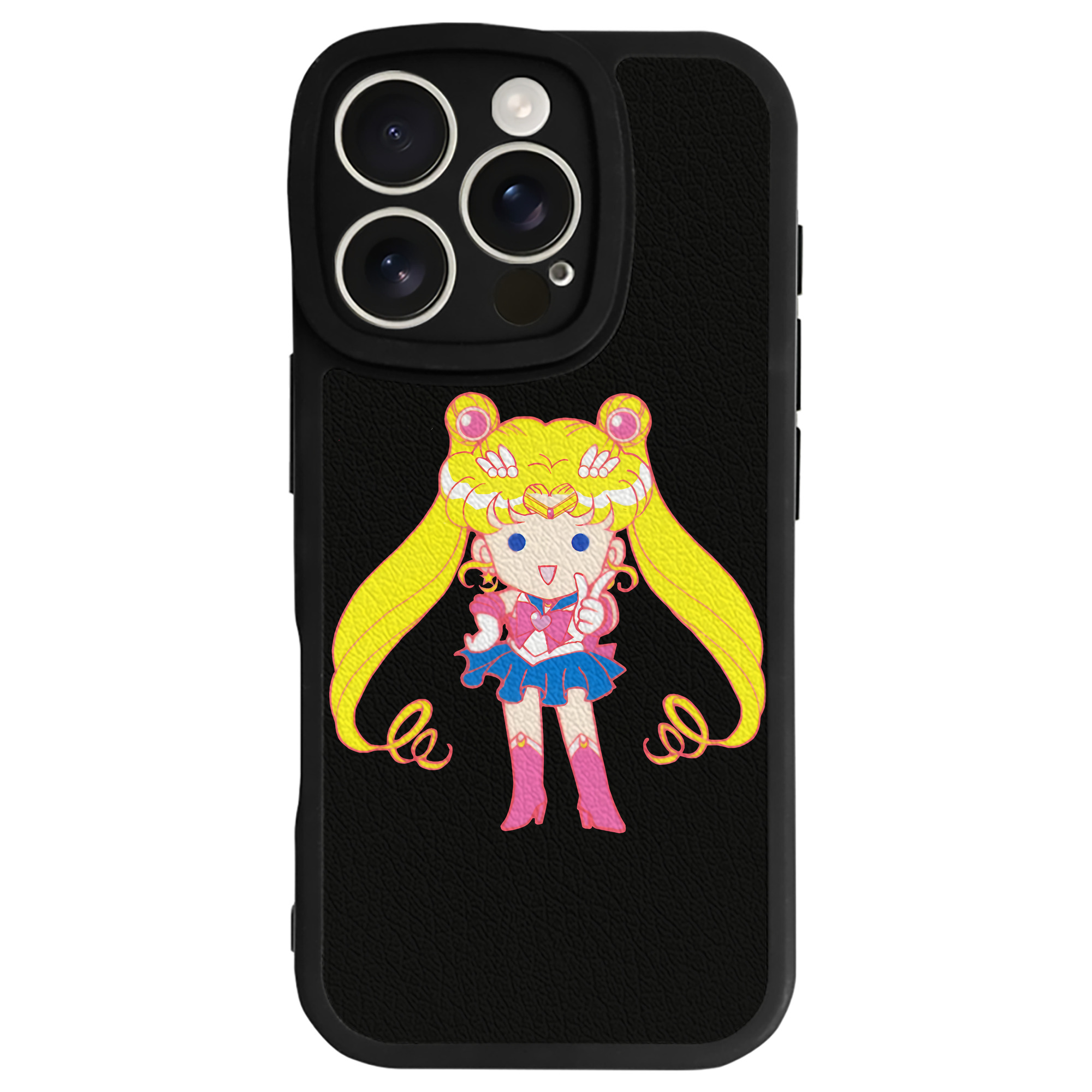 （画像用） 美少女戦士セーラームーン 月野 うさぎ つきの うさぎ Sailor Moon Tsukino Usagi 【iPhone 16シリーズ対応】シリコンスマホケース（レザー調） 材質：シリコン